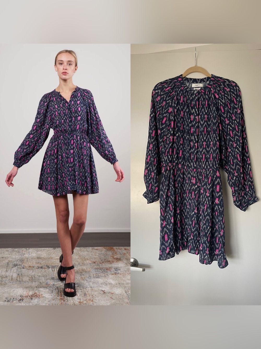 $585 Isabel Marant Etoile Amandine Dress Size 8
